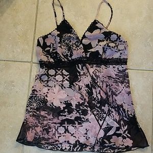 Floral sheer tank top